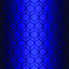 Fototapeta premium Mesh blue vector seamless pattern.