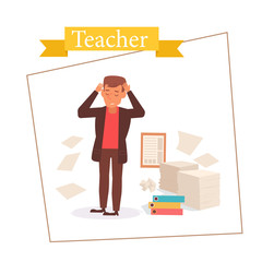 Teacher or businessman Vector. Cartoon. Isolated art on white background. Flat