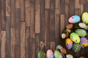 Easter eggs on background for your easter design