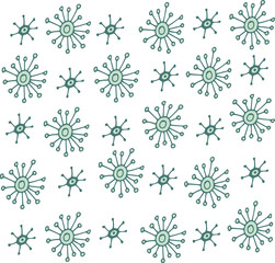 set of snowflakes