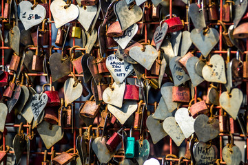 Love lock place in Lisbon in Belem district.