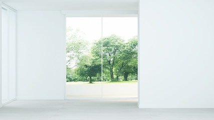Obraz na płótnie Canvas Empty space in home - 3D Rendering 