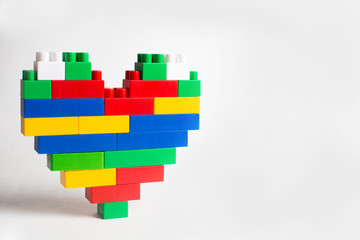 Kids development, Building blocks and construction, Alphabet and heart, love
