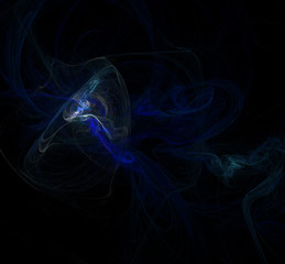 Abstract fractal art background illustration space geometry.