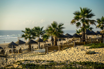 Beautiful sandy beach in Portugal.