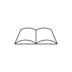 simple book line icon vector