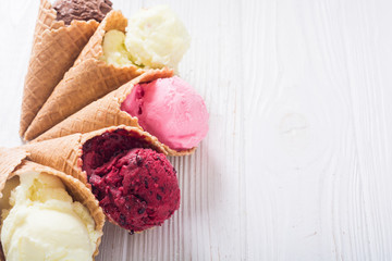 Ice cream waffle cones