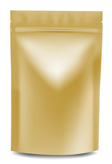 Package with lock, Kraft, vector illustration