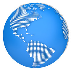 Earth globe model. 3d illustration