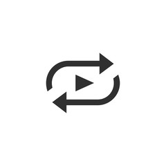 Repeat icon in simple design