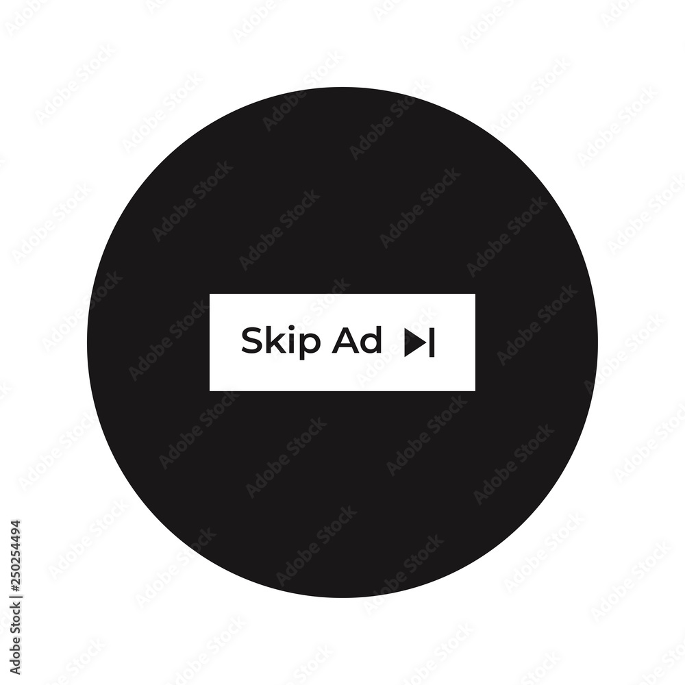 Poster skip ad button vector