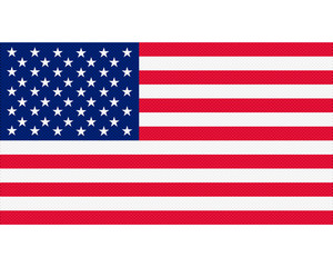 Obraz premium Fahne der USA auf Gewebe