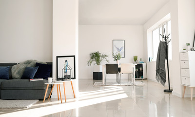 Interior of modern studio apartment