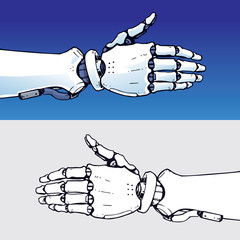Artificial Intelligence Robotic Hand illustration vector