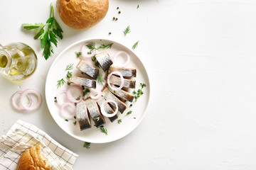 Sliced herring fillet