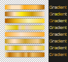 Obraz premium Gold gradients set