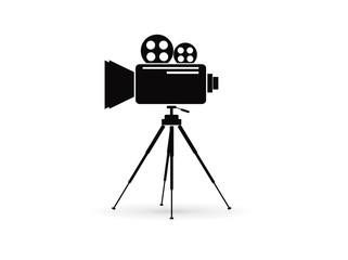Vector movie camera icon. Cinema.