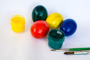 Colored easter eggs paint eggs eggs