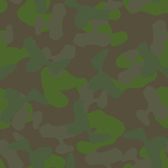 Forest camouflage of various shades of green and brown colors