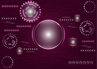 Abstract futuristic technology style. Elegant bright colored background for business technical presentations. Geometric technology with a gear shape for website and engineering design solutions