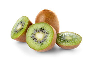 Tasty kiwi on white background