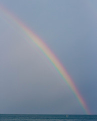 Rainbow against the sea
