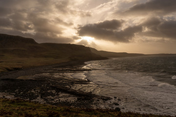 Sonnenuntergang an der schottischen Küste