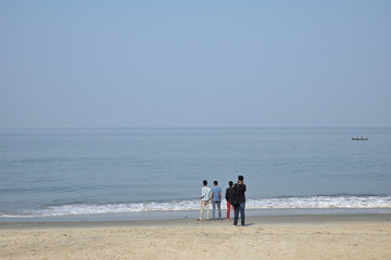 Au bord de la mer à Cochin dans le Kerala, Inde du Sud