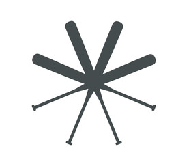Baseball bat round icon vector 