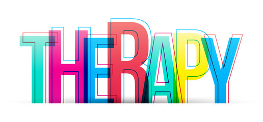 Therapy word vector isolated on a white background