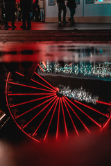 Ferris wheel reflection