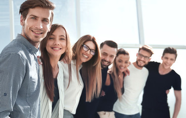 Obraz premium group of successful young people standing in the office