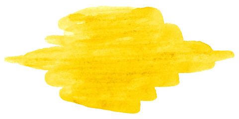Yellow watercolor abstract background, stain, splash paint, stain, divorce. Vintage paintings for design and decoration. With copy space for text.