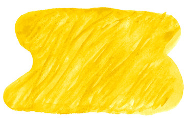 Naklejka premium Yellow watercolor abstract background, stain, splash paint, stain, divorce. Vintage paintings for design and decoration. With copy space for text.