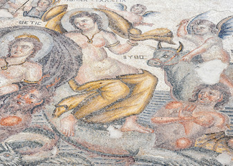 Floor tile mosaic at Kato Pafos