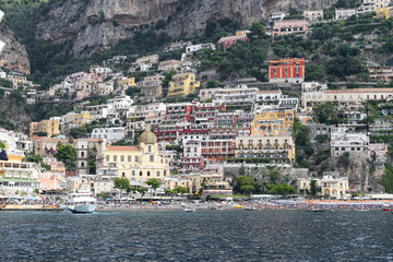 Naklejka premium General view of Positano Town in Naples, Italy