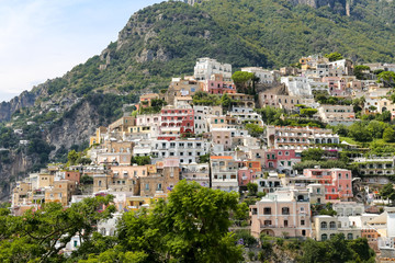 Fototapeta na wymiar General view of Positano Town in Naples, Italy