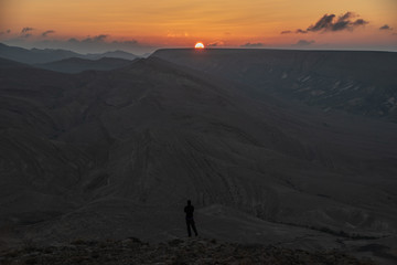 Sunrise over Ramon Crater