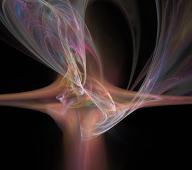 Fraktal fractal wallpaper black and colorful geometric shapes illustrate space universe magic...