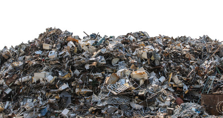 Metal scrap pile