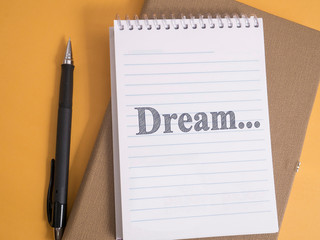 Dream. Words Typography Concept