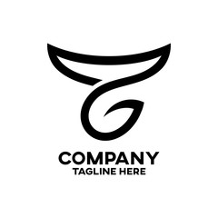 Bull and letter G logo