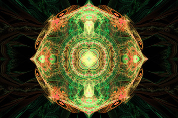 Fraktal fractal wallpaper black and colorful geometric shapes illustrate space universe magic frequency explosion galaxy or galaxies.