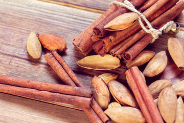 almonds and cinnamon