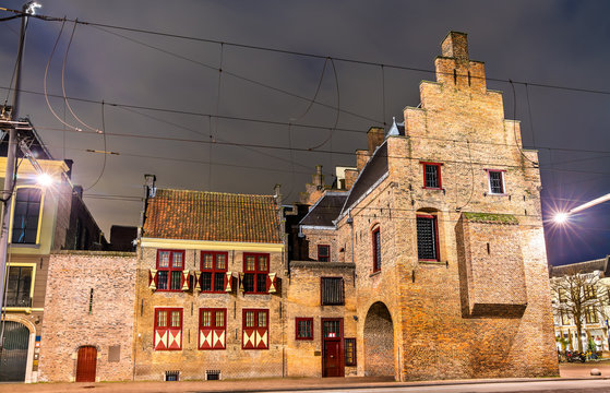 The Gevangenpoort, a former gate and medieval prison in The Hague, Netherlands