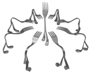 Forks Metal Legs Center