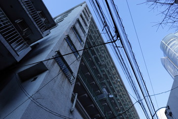 Naklejka premium 古びた建物