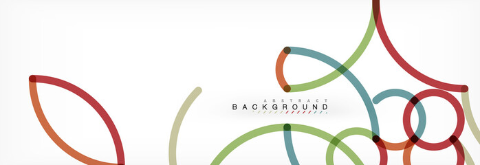 Curly lines abstract background, color overlapping linear texture