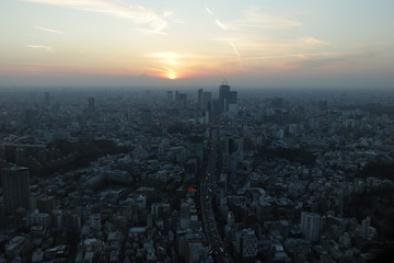 東京の日没