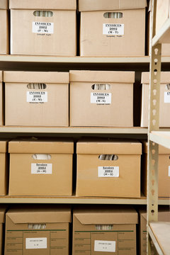 Boxes of Invoices